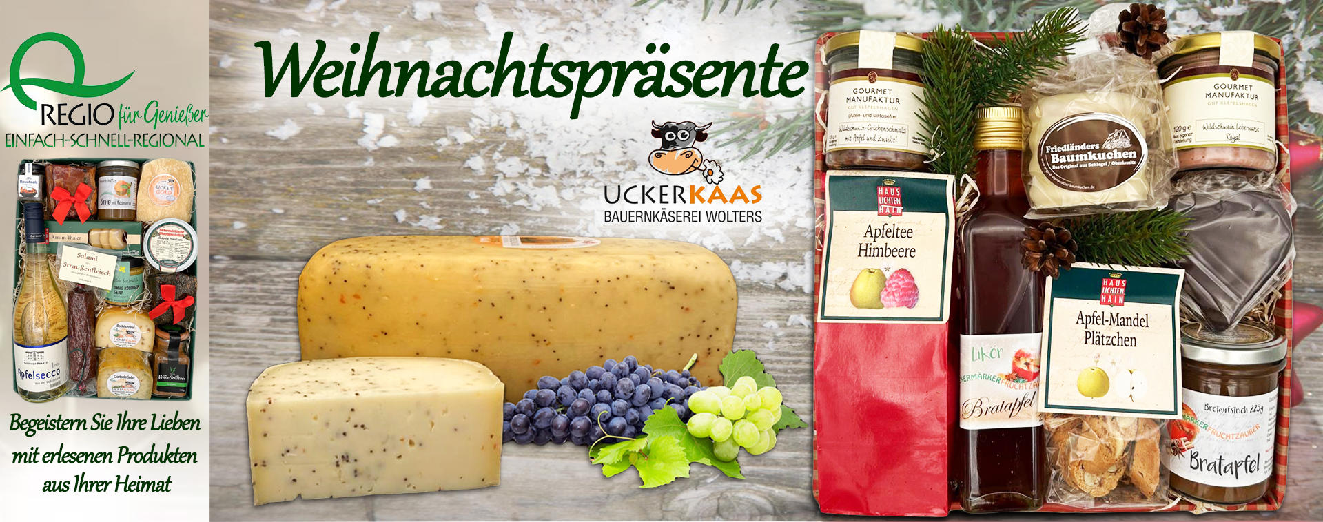 Begeistern Sie Ihre Lieben mit edlen Produkten aus Ihrer Heimat!