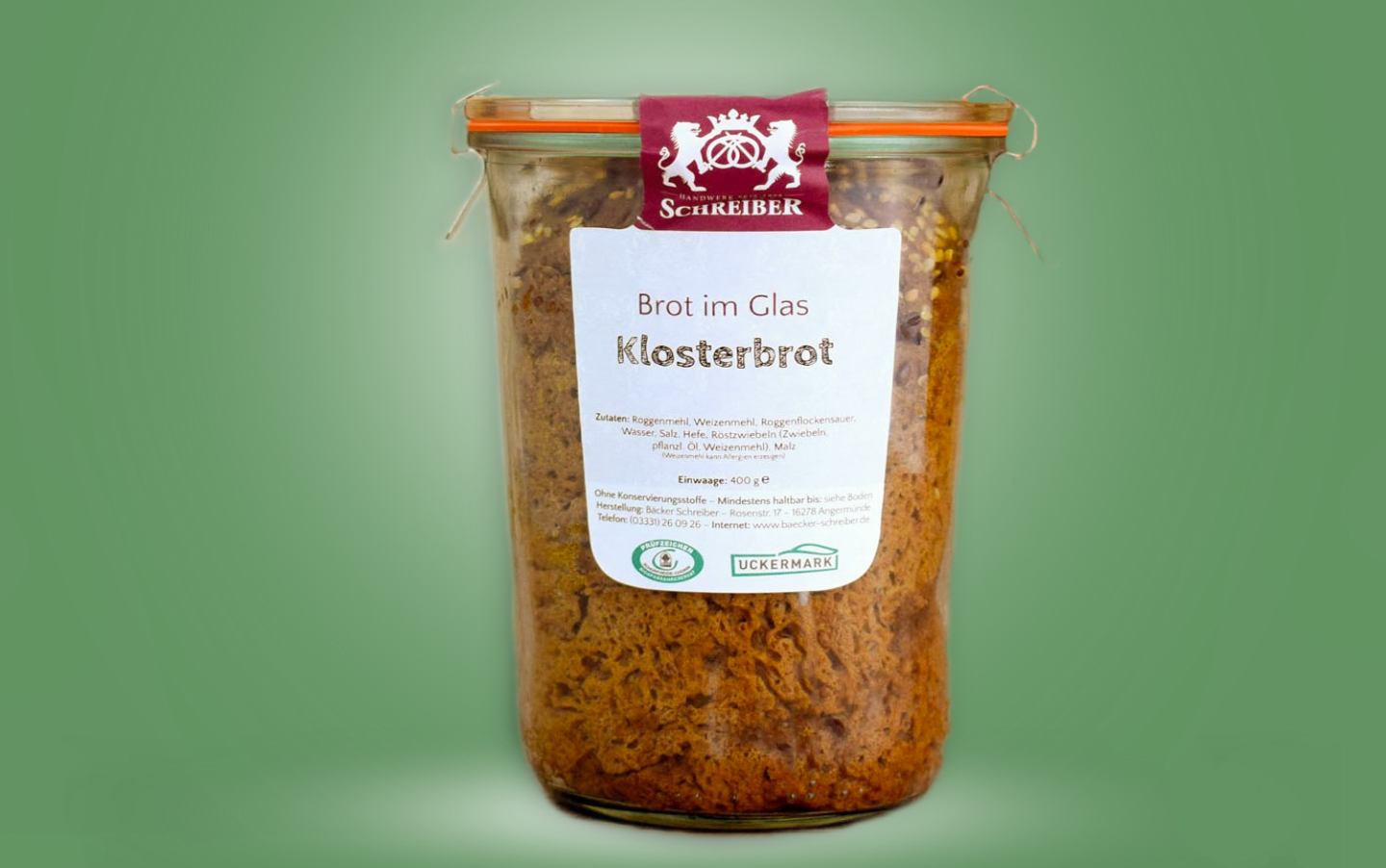 Klosterbrot Brot Im Glas 400g Q Regio Alles Aus Einer Hand