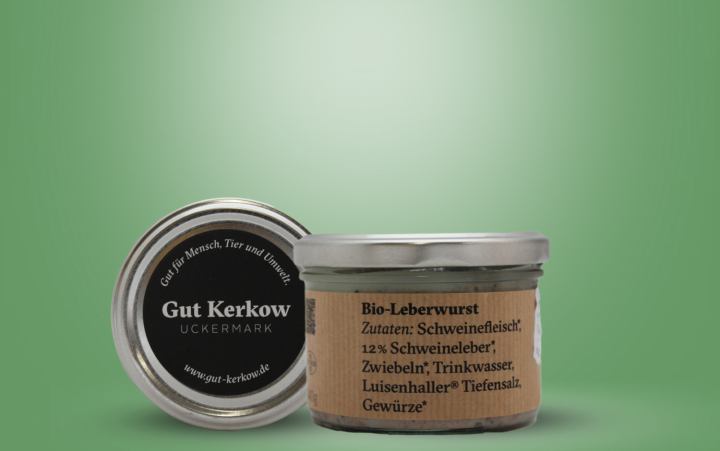 Bio Schweinefleischleberwurst (Kerkow) im Glas 140g