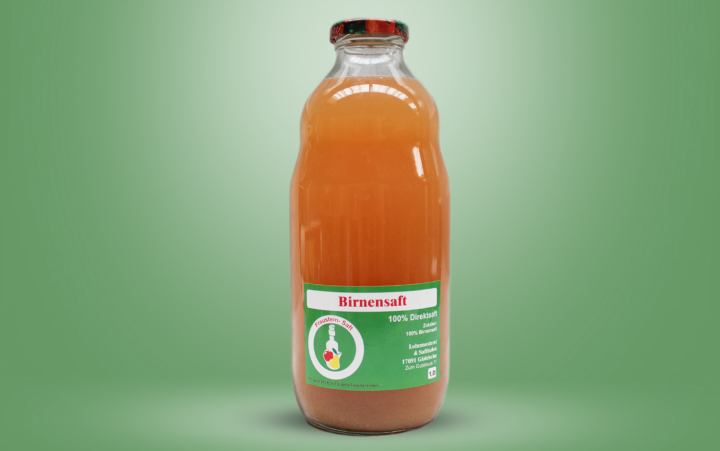 Birnen Direktsaft Flasche