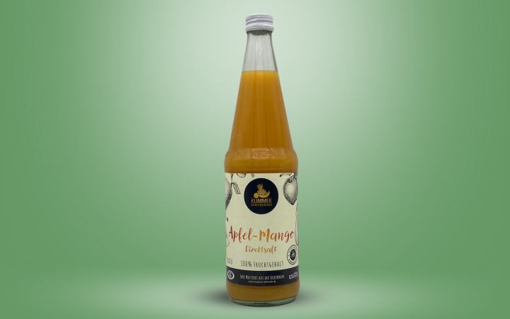 Apfel-Mango-Saft - 100% Fruchtgehalt Flasche 0,7l