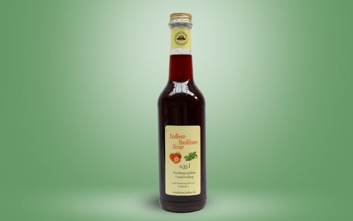 Erdbeer-Basilikum Sirup Flasche 0,35l