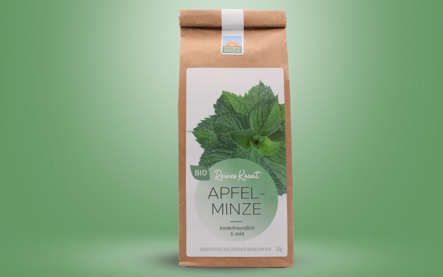 Apfelminze BioTee (leichte Frische) Tüte 30g QRegio Alles aus einer