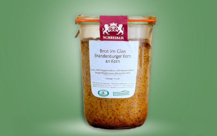 Brandenburger Korn an Korn - Brot im Glas 400g