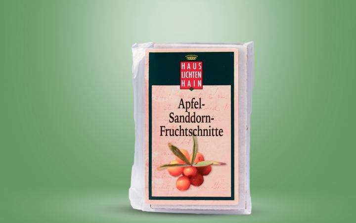 Apfel-Fruchtschnitte Sanddorn Stück 35g