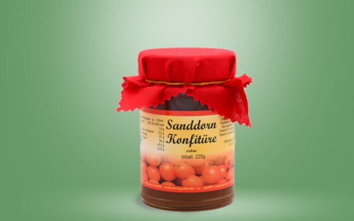 Sanddorn-Konfitüre Glas 225g