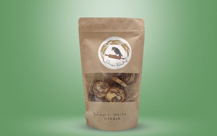 Schwarz-Weiß Gebäck 250g Tüte, Teegebäck