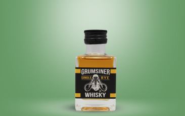 Whisky, Single Rye, Miniatur Flasche 0,05l