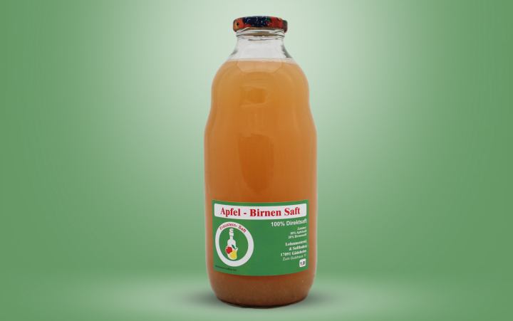 Apfel-Birnen-Direktsaft Flasche