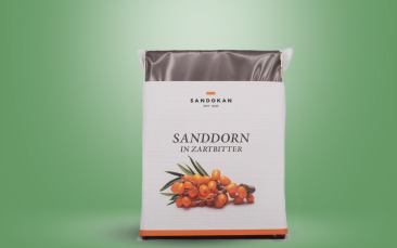 Sanddorn in Zartbitterschokolade Tafel 75g