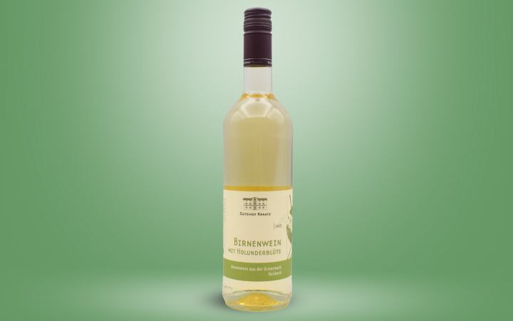 Birnenwein mit Holunderblüten Flasche 0,75l