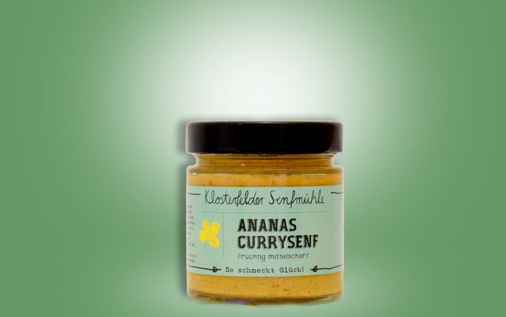 Ananas Currysenf Glas 190ml