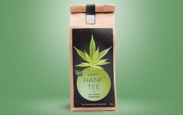 Purer Bio-Hanftee aus reinem Speisehanf Tüte 40g