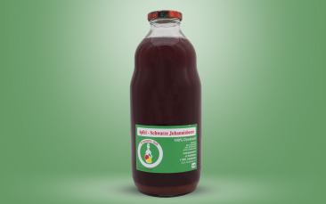 Apfel-Schwarze Johannisbeer-Saft Flasche