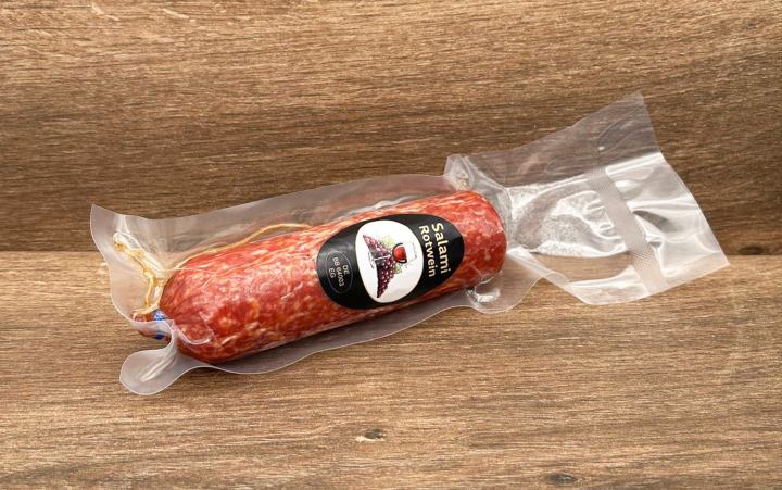 Rotwein-Salami Stück ca. 230g