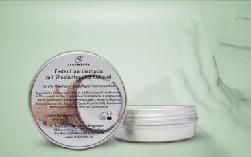 Festes Haarshampoo Sheabutter-Kokosöl Dose 50g