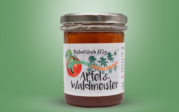 Apfel-Waldmeister-Aufstrich Glas