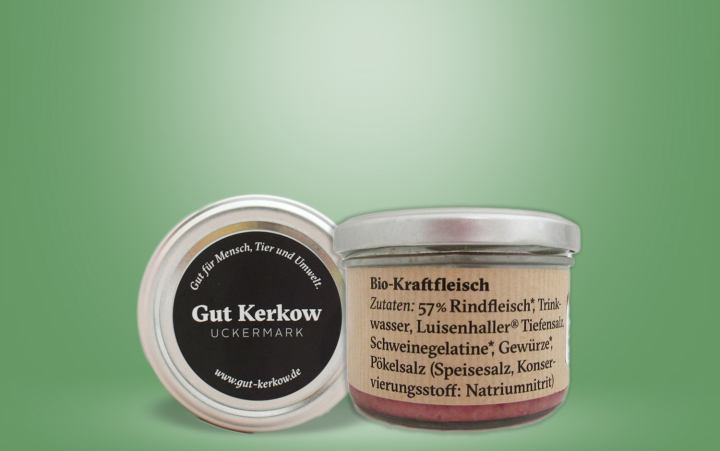 Bio Kraftfleisch (Kerkow) im Glas 160g