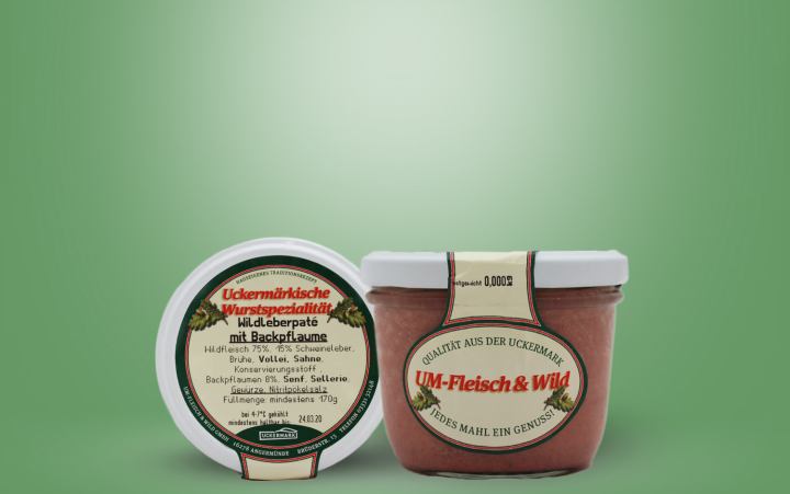 Wildpate mit Backpflaumen (Saison) im Glas 170g